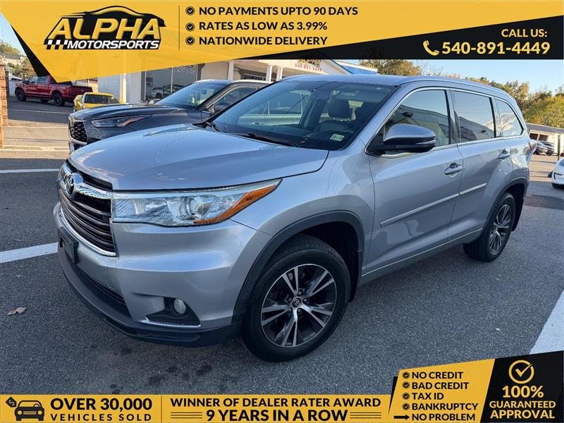 2016 TOYOTA HIGHLANDER XLE