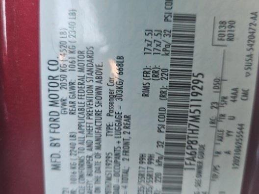 2021 FORD MUSTANG ECOBOOST