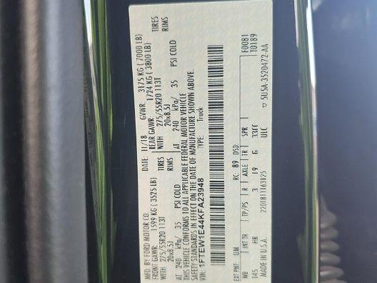 2019 FORD F-150 LARIAT