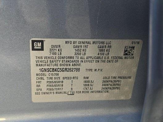 2016 CHEVROLET TAHOE LT