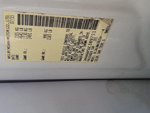 2016 NISSAN MAXIMA 3.5 PLATINUM