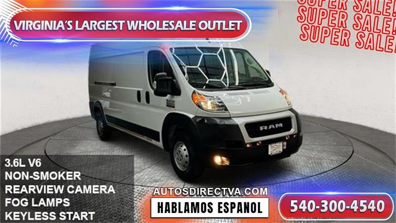 2022 RAM PROMASTER CARGO VAN 2500 HIGH ROOF 159 WB