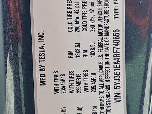 2024 TESLA MODEL 3 Long Range