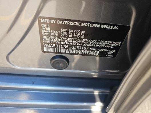 2016 BMW 5 SERIES 535i