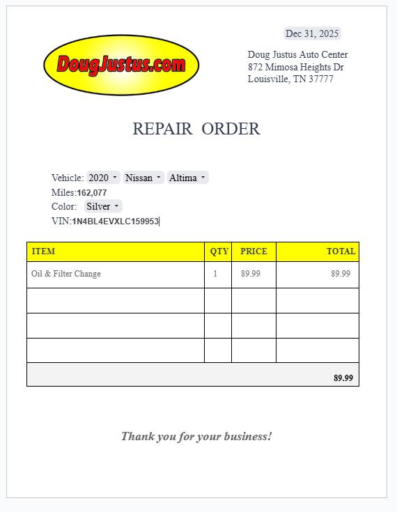 2020 NISSAN ALTIMA 2.5 SL