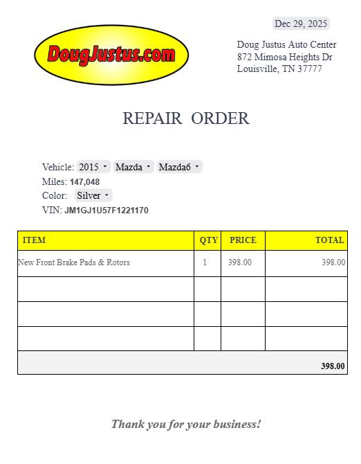 2015 MAZDA MAZDA6 I SPORT