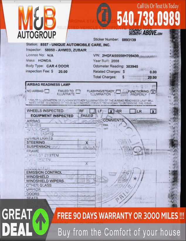 2008 HONDA CIVIC SI