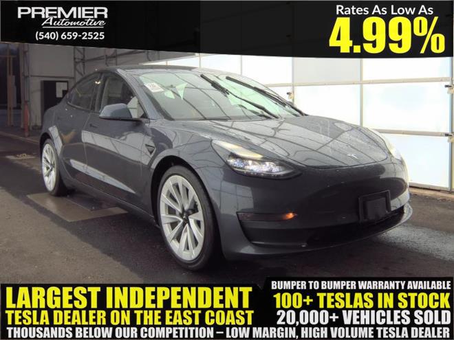 2022 TESLA MODEL 3 Standard Range